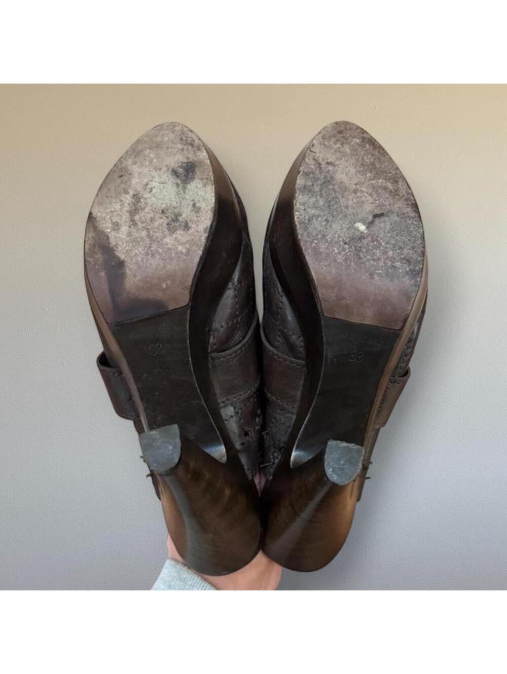 Lanvin brown leather platform clogs Sz. EU 38/US 7.5 - Picture 4 of 7